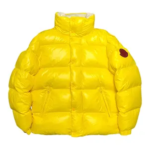 Men's Moncler Genius 2 Moncler 1952 Dervaux Puffer Coat, Yellow Nylon Menswear Top for Men's Jackets & Coats