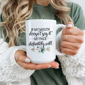 Sarcastic Mug, Funny Coffee Mugs for Women Best Friend, Gift for Coworker 11 oz 15 oz Ceramic Coffee Cup