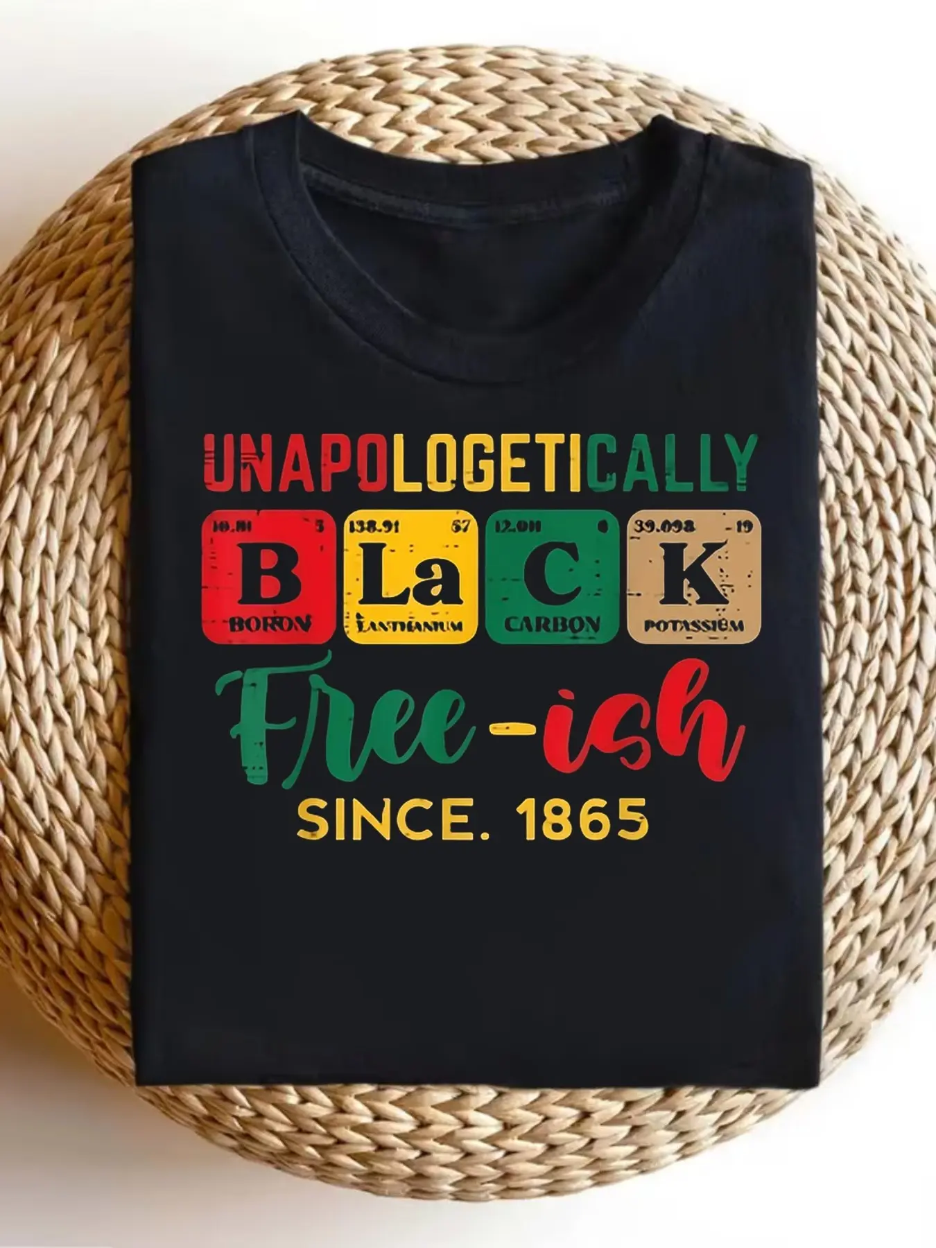 Men' Retro African Chemistry T-Shirt - Juneteenth unisex soft cotton short sleeve t shirt, vintage graphic casual tee for men women teens, perfect birthday holiday gift for camping travel gym daily street  wear