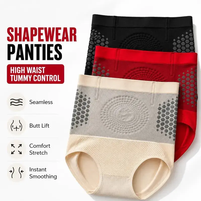 3-Pack Women's High-Waist Compression Shorts, Seamless Breathable Fabric for a Smooth Fit, Comfortable for Gym & Everyday Wear, Workout
