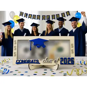 2026 Graduation Cash Gift Wooden Money Holder Frame, Unique Keepsake Cash Display Stand for High School & College Grads, Grad Party Tabletop Decoration & Milestone Souvenir Gift