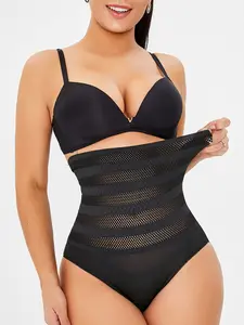 Women's High Waist Breathable Postpartum Invisible Body Shapewear Belted Cincher Pants, Casual Underwear, Womenswear, Elastic Waist, Plain Pattern, All Seasons, High Waisted Shapewear, High Waist Shaper