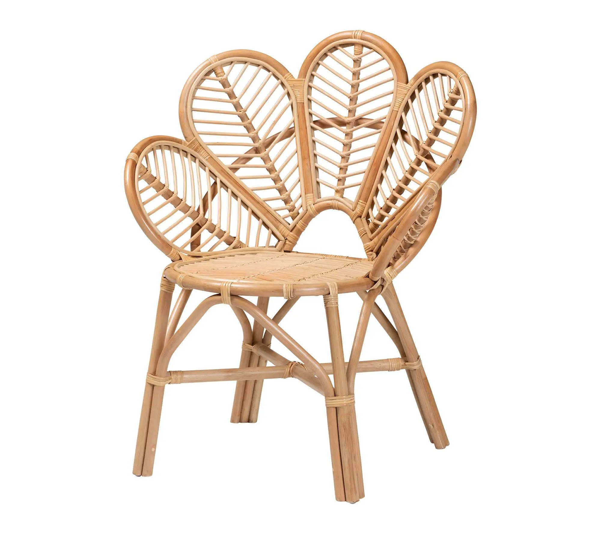 bali & pari Eliava Natural Rattan Flower Accent Chair