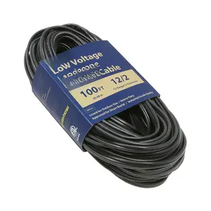 12/2 Low  Landscape Wire - 100  - Weatherproof Outdoor Underground Direct Burial Stranded  for Spotlight, Pathway Lighting and More - ETL Listed
