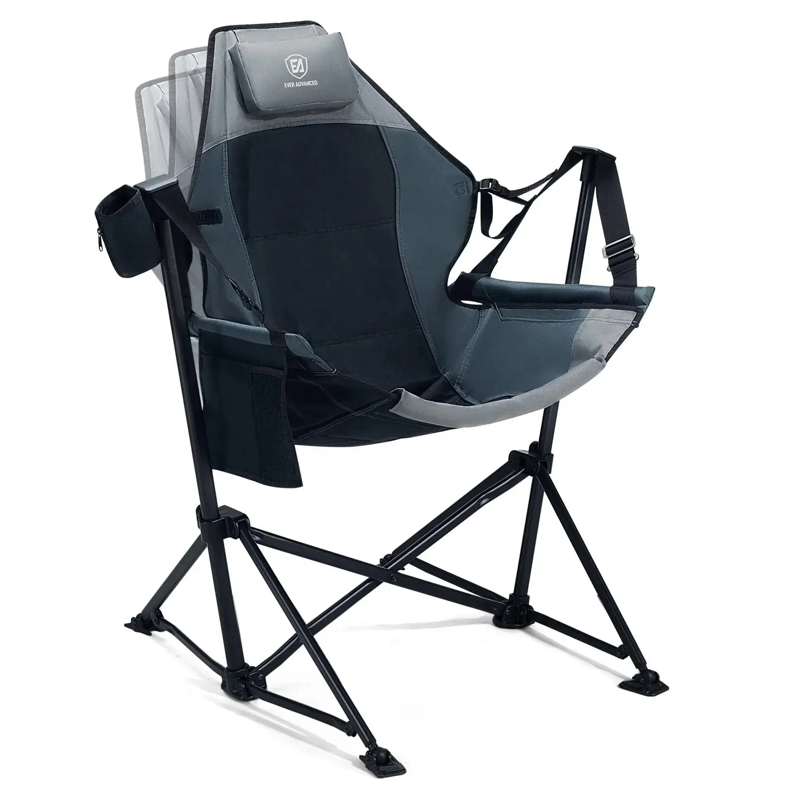 EVER ADVANCED Portable Hammock Suspension System Chair - Adjustable Backrest, Polyester Multi-Purpose Camping Chair, 300 lbs Weight Capacity, Supports 300 Lbs, Hammock Suspension System Chairs