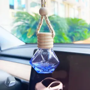 8ml Refillable Empty Perfume Bottle for Car Decoration, Car Decor Aroma Diffuser Bottle, Car Rearview Mirror Hanging Ornament, Car Accessories for Women & Men