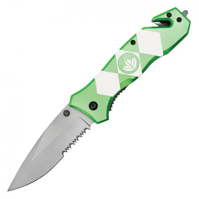 Green Ranger Pocket Knife Power Rangers - 8" Assisted Open