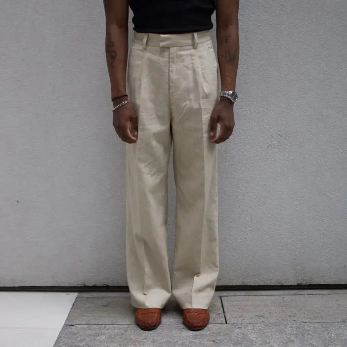The Luca Linen Trouser | Men's 100% Linen Pleated Trouser