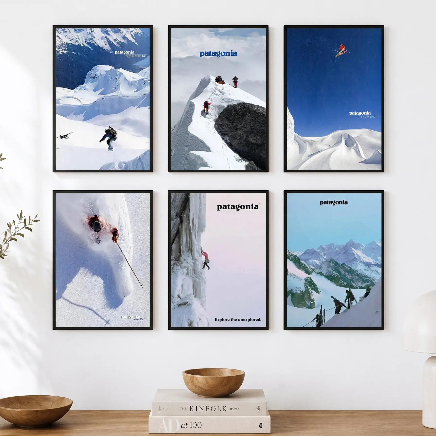 Patagonia Poster Decor, Snowy Trekking Poster, Ski Mountain Landscape Canvas Print, Ice Climbing Adventure Decor, Skiing Decor Poster, Mountain Lovers Decor, Perfect Gift for Fans