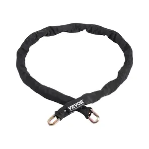 【Summervibes】VEVOR Bike Chain Lock, 5.91 Ft Security Bicycle Chain Lock, Heavy Duty Metal Steel Anti-Theft High Security Bike Locks, Perfect for Bike, Motorcycle, Scooter, Bicycle, Door, Fence, Gate, 9.5mm, Black