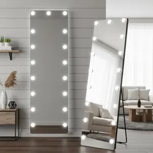 Spaco 56x18 Inches Hollywood Style LED Full-Length Rectangle Mirror – Vanity Mirror with Bright LED Lights for Dressing & Makeup