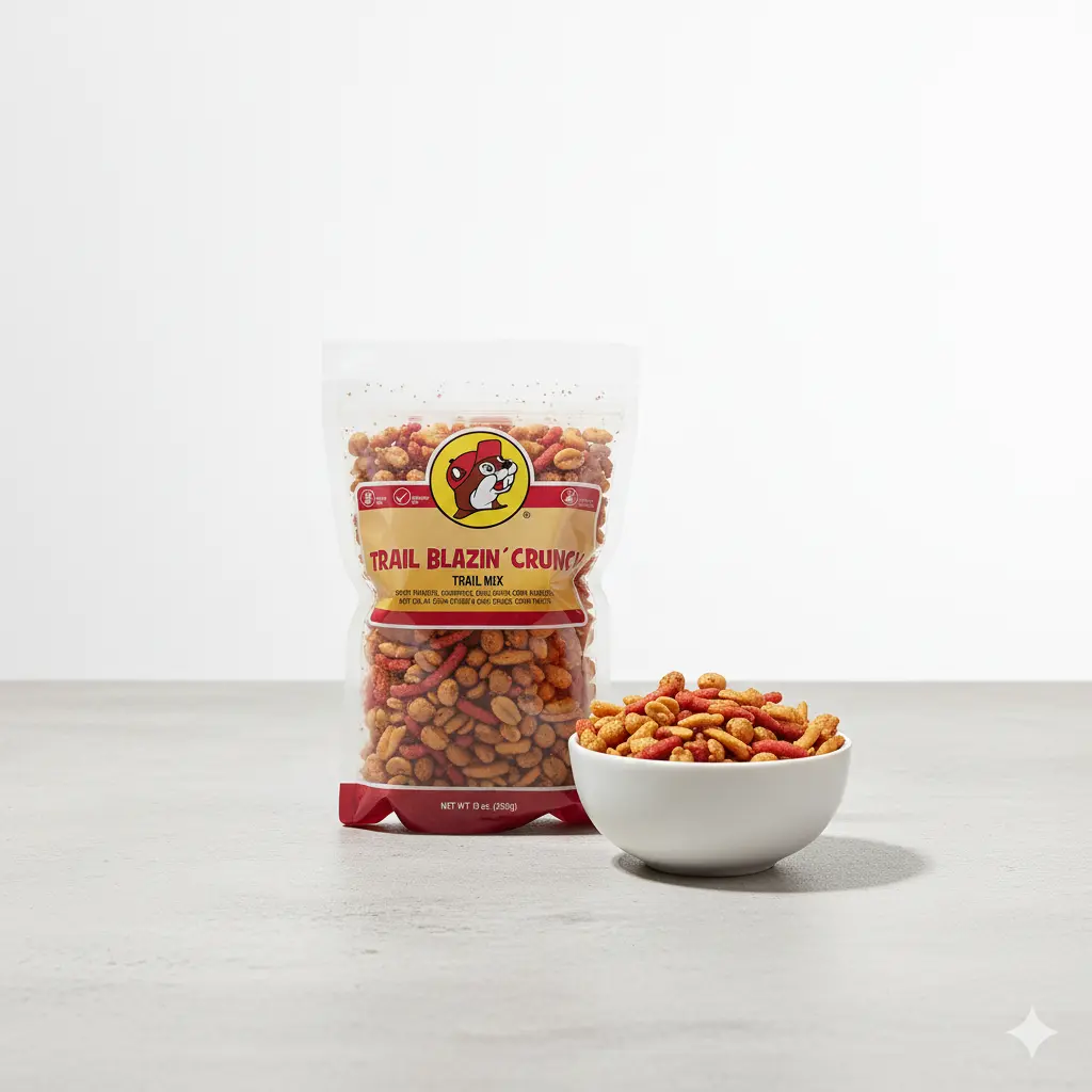 Buc-ee's Trail Blazin' Crunch Trail Mix - Premium Blend of Roasted Almonds, Cashews, Sunflower Seeds, Raisins, Dried Cranberries & Pumpkin Seeds, Nuts, Protein