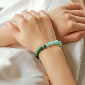 Lucky Bracelet 4 pcs set,Colorblock Beaded Crystal Bracelet,Natural Citrine, Malachite,Money Attraction Bracelet,Brings Self-esteem first bracelet,Unisex Jewelry Gift glass beads,protection bracelet