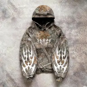 Y2k Fashion Camouflage Hoodie New Loose Sweatshirt Men And Women American Vintage Street Hip Hop Streetwear Unisex Camo Hoodies