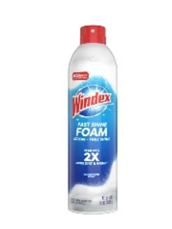 19 oz. Glass Cleaner Fast Shine Foam, Rainshower Scent