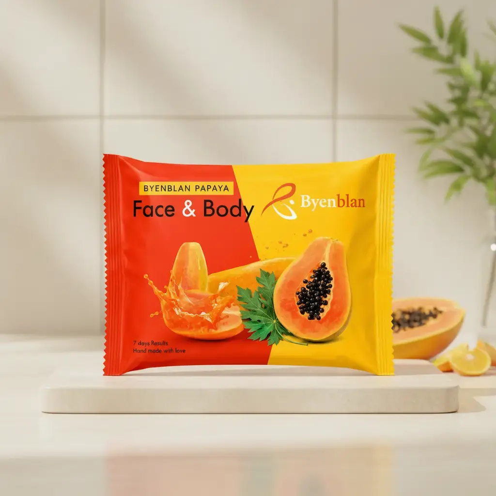 Byenblan Papaya Soap Hand Made With Love 7oz- 1piece