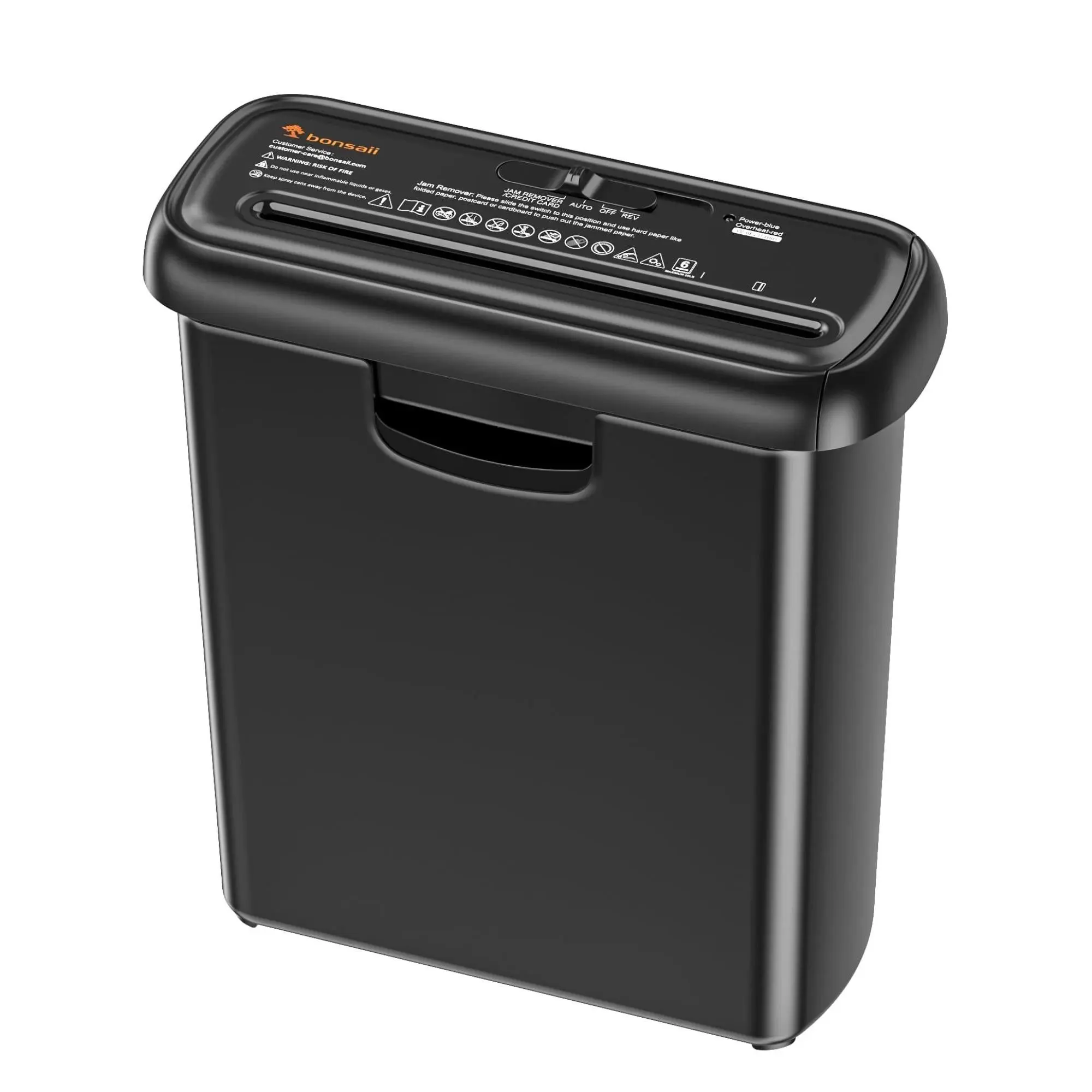 Bonsaii 6-Sheet Strip-Cut Document Shredder, Portable Office Equipment with Extendable Arms & Overheat Protection, No Included Basket/Set, Ideal for Home/Office Use