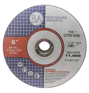 6" x .045 x 7/8" T1 Premium Thin Cut-Off Wheel - 25 pack