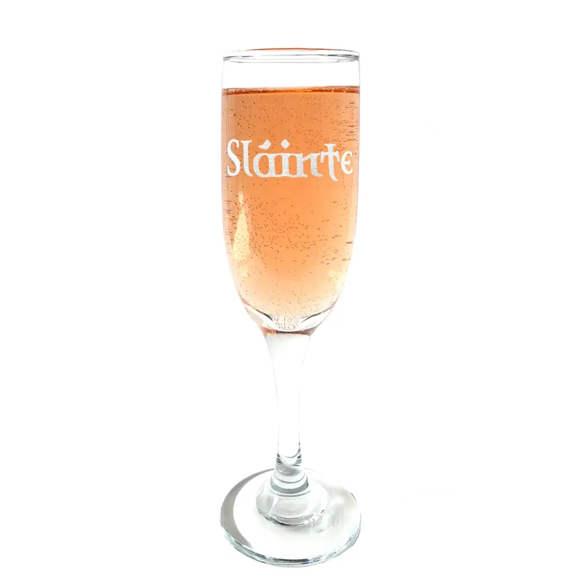 Lyoncraft CHSL01 Classic 6 oz Slainte Engraved Champagne Flute, Premium Kitchenware Drinkware Glass