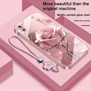 Suitable for [iPhone Xs Max] high-end phone case，a beautiful four-leaf clover lanyard is included,exquisite and high-end design,a variety of colors are available for you to choose from YM99