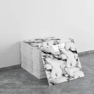 10/20 PCS marble peel-to-stick waterproof PVC shower wall panels, bathroom splash splashes, tiled wall suitable for bedrooms, kitchens, 30 cm x 30 cm (ink and white,19.4 square feet)
