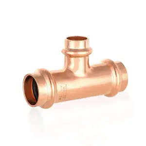 1-1/2" x 1-1/2" x 1-1/4" Copper Press Tee