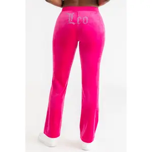 Juicy Couture Leo Customizable Big Bling Velour Track Pants