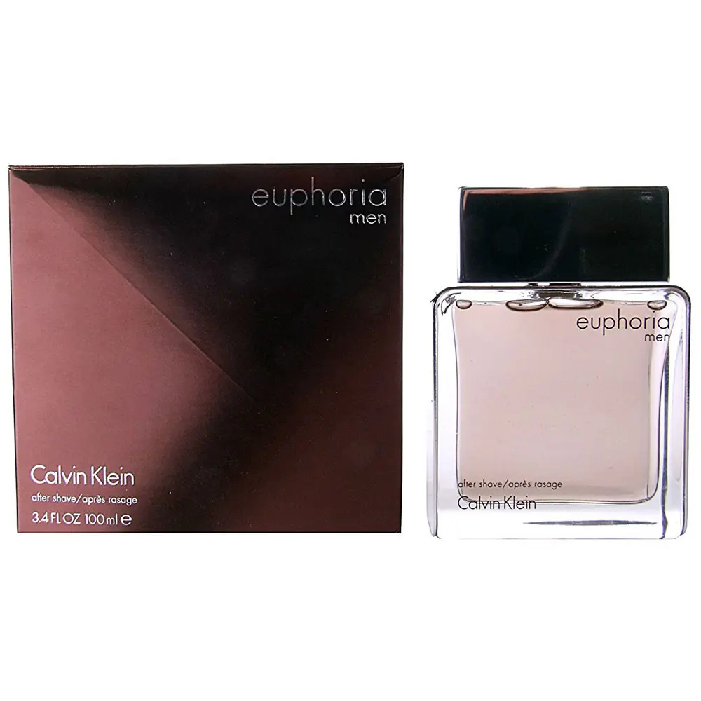Euphoria by Calvin Klein Men's Scented After Shave - 3.4 oz Bottle, Signature Fresh Spicy Fragrance with Ginger, Patchouli, Amber Blend, Creamy Suede, Cedarwood Base, Addictive Masculine Sexy Scent