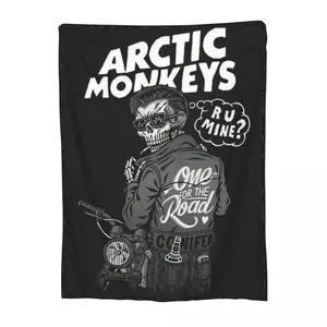 Retro Arctic Monkeys Rock Band Merch Blanket Coral Fleece Plush Bed Throw Blanket Comfortable Lightweight Thin for Car Bedspread