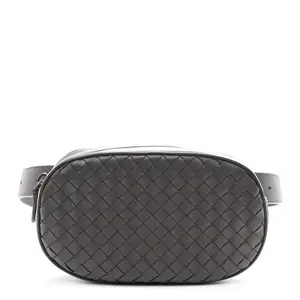 Pre-owned Bottega Veneta Nappa Intrecciato Leather Shoulder Bags Nappa Intrecciato Belt Bag Aubergine