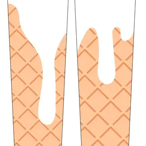 YOUTH White ice cream drip arm sleeve