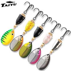 TAIYU 5-Pack 9cm 10g Composite Glitter Lure Bait, Laser Rotating Noise Attracting Fish Lure Set, Fishing Gear for Anglers, Fishing Tackle