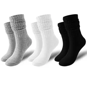 6 Pairs Lightweight Cozy Slouchy Socks - Women's Accessories - Soft, Breathable, Simple & Comfy Socks for Everyday Wear - Stockings & Hosiery for All Occasions