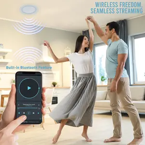 Ceiling/Wall Speaker System - Wireless Bluetooth, 240W, Magnetic Grill