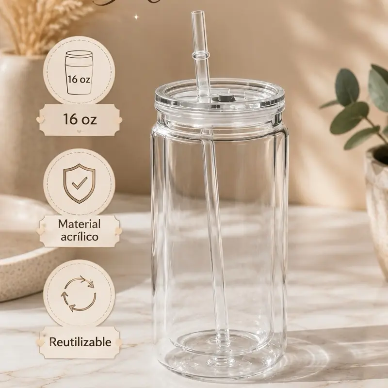 16 oz Custom Tumbler, Portable Drinkware Water Bottle Reusable Cup