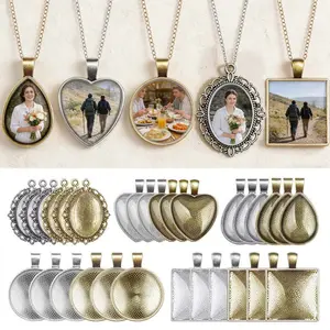30 piece Pendant Trays Resin Jewelry Molds Includes 30pcs Bezel Pendants, 30 Glass Cabochons Pendant Trays Making Kit DIY Jewelry Gift Making tiktokshopspringglowup