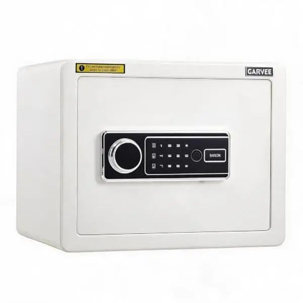 GARVEE Alloy Steel Compact Home Safe Box - Fireproof, Waterproof, 4-in-1 Access, Reinforced Security, Dual Alarm System, Adjustable Shelves, External Power, Bonus Fireproof Bag for Money, Jewelry, Valuables
