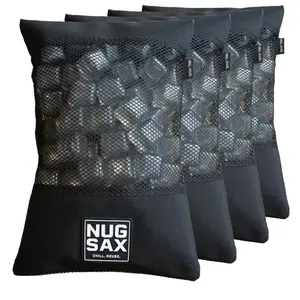 NUGSAX The Four some - (4 pack) BPA-Free Reusable Ice Cubes and Bag