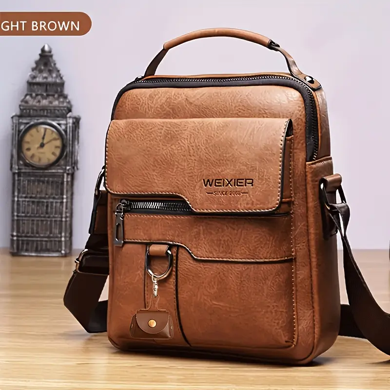 The 2026 New Retro Leather Crossbody Bag Features a Unisex Design with Multiple Compartments for Business Storage. The Adjustable Shoulder Strap And Various New Color Options Make It Suitable for Everyday Commuting And Travel. It'S a Trendy And Vers