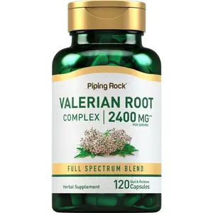Piping Rock Valerian Root Capsules 2400 mg | 120 Count | Extract Supplement | Herbal Blend | Non-GMO, Gluten Free