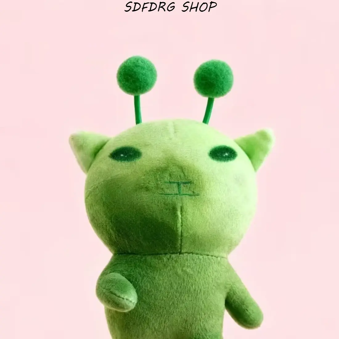 gnarp Green Alien Kitten Plush Doll Keychain - Unisex Cute Kawaii Accessories, Quirky Face Pose-Change Charm, Compact Special Effects Pendant, Creative Collectible for Collectors, Desk Decor Gift