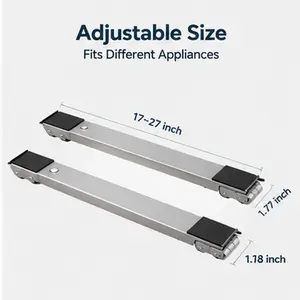 2-Pack Heavy Duty Appliance Rollers (24 Wheels, 660LBS) – Adjustable Moving Stand with Non-Slip Brakes for Fridges & Washers