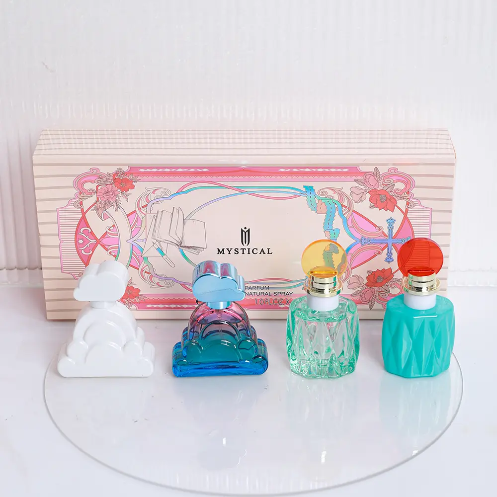 MYSTICAL Eau De Parfum Gift Set - 4 x 30ml Bottles, Floral Fantasy Design, Long-Lasting Fragrance for Women, Perfect for Gifting Perfume Set Body Mist Set