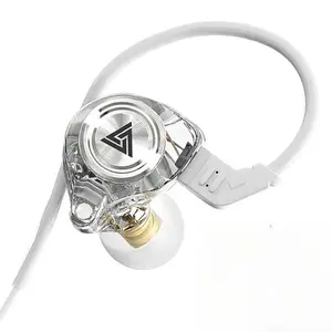 Wired Gaming Earbuds with MIC, QKZ AK3 in Ear Monitor Headphones, Deep Bass Sound, 1DD 10mm Dynamic Driver, IEM for Music Video Calling(Black White Green Purple) cheap hifi stereo subwoofer