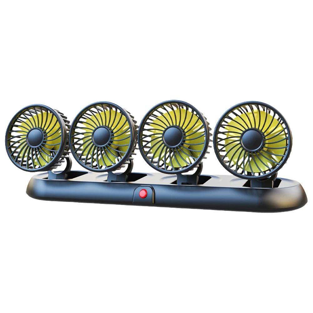 Portable 4-Head Car Cooling Fan - 3-Speed Adjustable, 360° Rotating, Cigarette Lighter Plug, Powerful Airflow for Vehicles, RVs, and SUVs Portable 4-Head Car Cooling Fan - 3-Speed Adjustable, 360° Rotating, Cigarette Lighter Plug, Powerful Airflow for Vehicles, RVs, and SUVs
