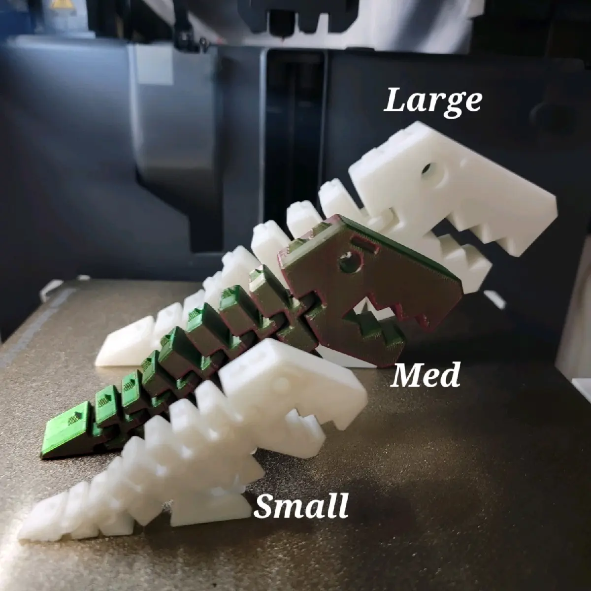 Flexy Rexy figurines in multiple sizes