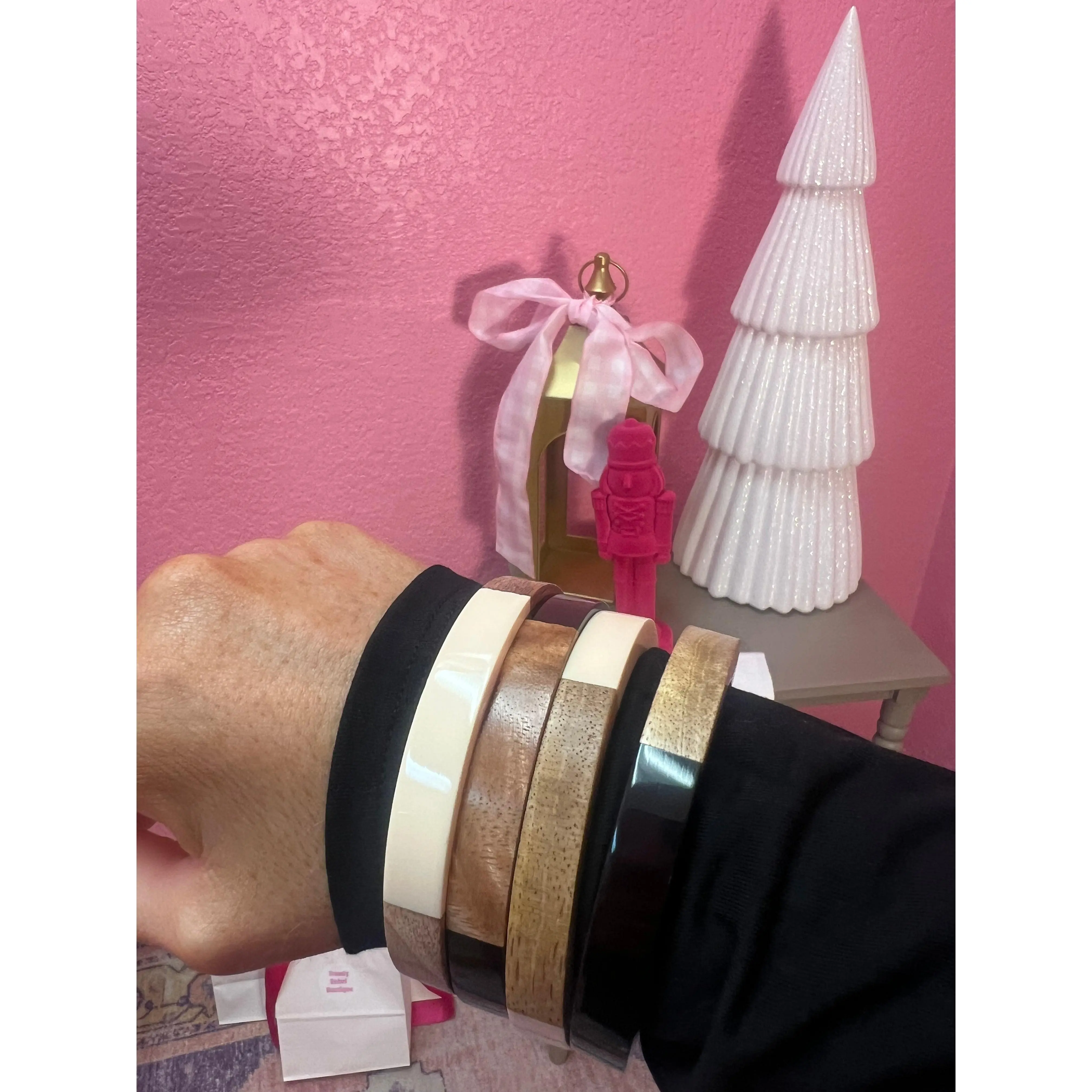 Black wooden bangle