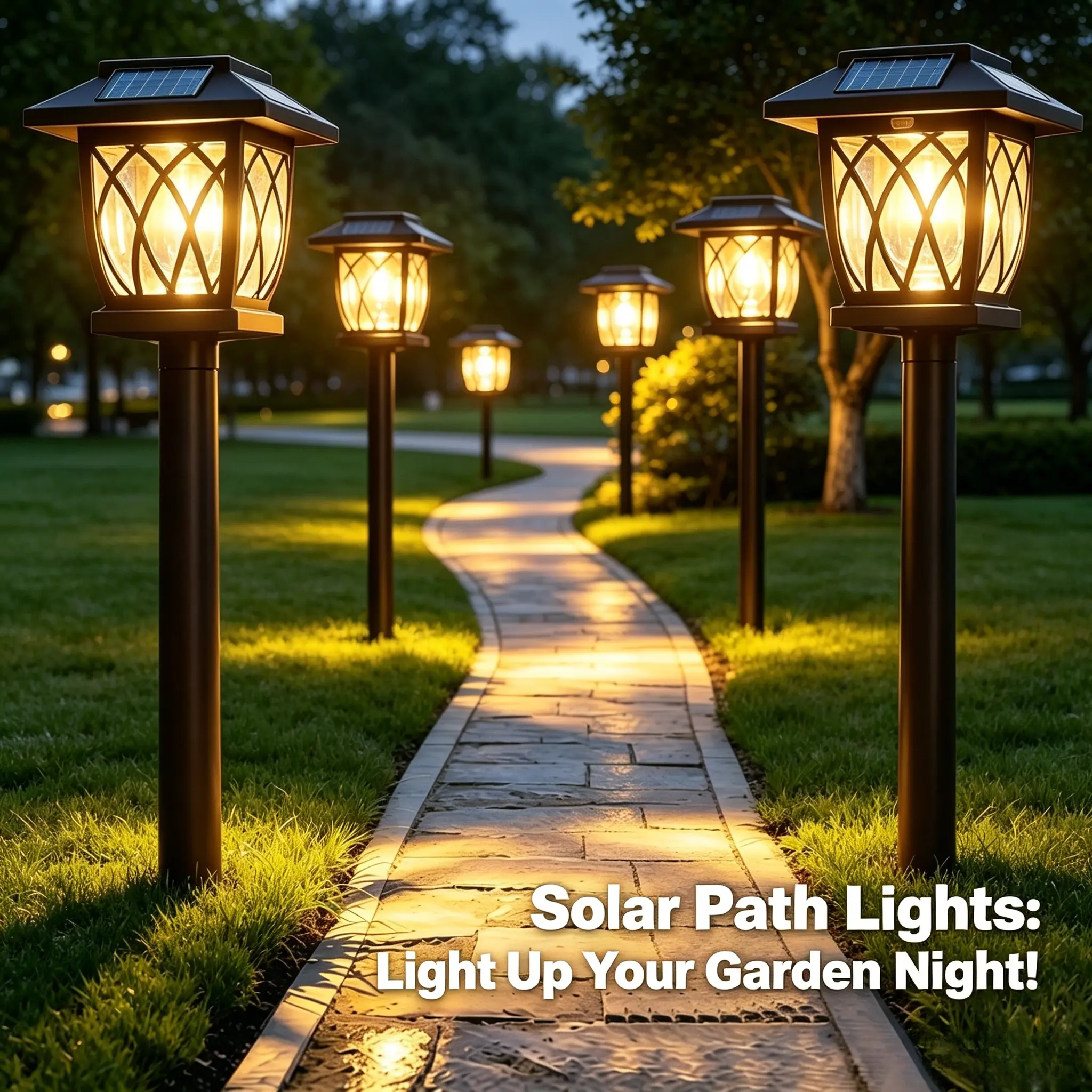 Solar Outdoor Lights IP44 Waterproof Rating Pathway Lights High-Brightness LED Landscape Garden Lights for Walkways, Driveways, Gardens, and Lawn Decoration Warm White Light upgraded street decorative lamp
