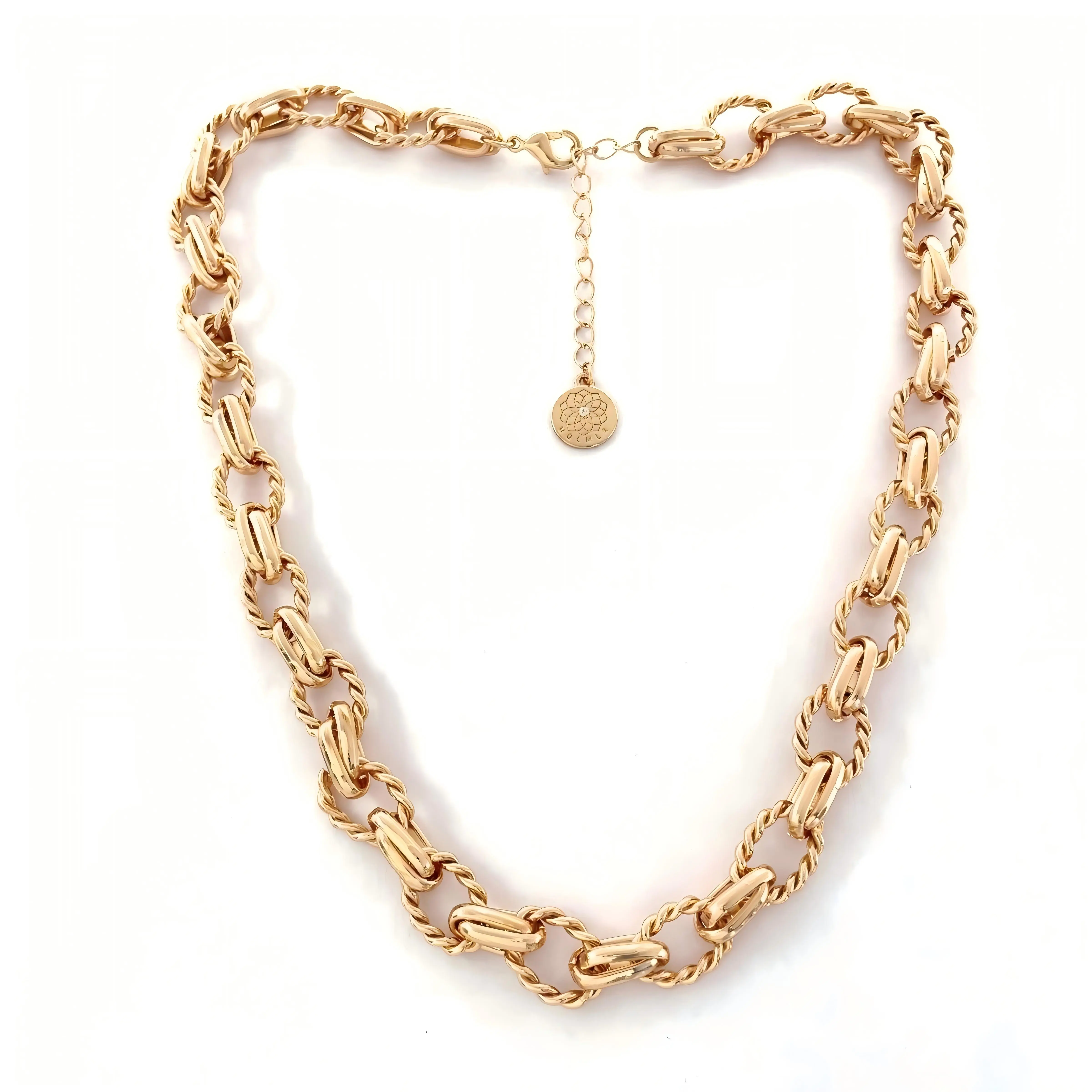 Women's Trendy Cuban Link Choker, Chic Chain Collarbone Necklace, Hypoallergenic Non-Tarnish Costume Jewelry Gift, Fadefree Shine, Short Length, For Women, Gold Aesthetic, Gold-Themed Necklaces, Curb Link Chain Necklaces