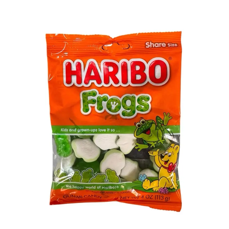 Haribo Candy Frog Shape Gummies Peach Flavor- 1 Bag